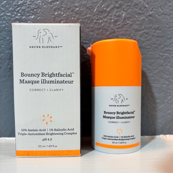 ✨ DRUNK ELEPHANT Bouncy Brightfacial™ Masque Illuminateur — 50 ml ✨ - Picture 1 of 6